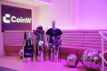 Chrome cylinder plinths