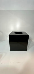 ACRYLIC BLACK WITH LID 210MM