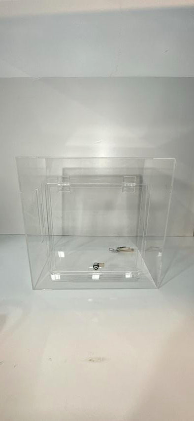 TRANSPARENT ACRYLIC BOX WITH LOCK