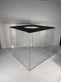 TRANSPARENT ACRYLIC BOX WITH BLACK LID 300MM