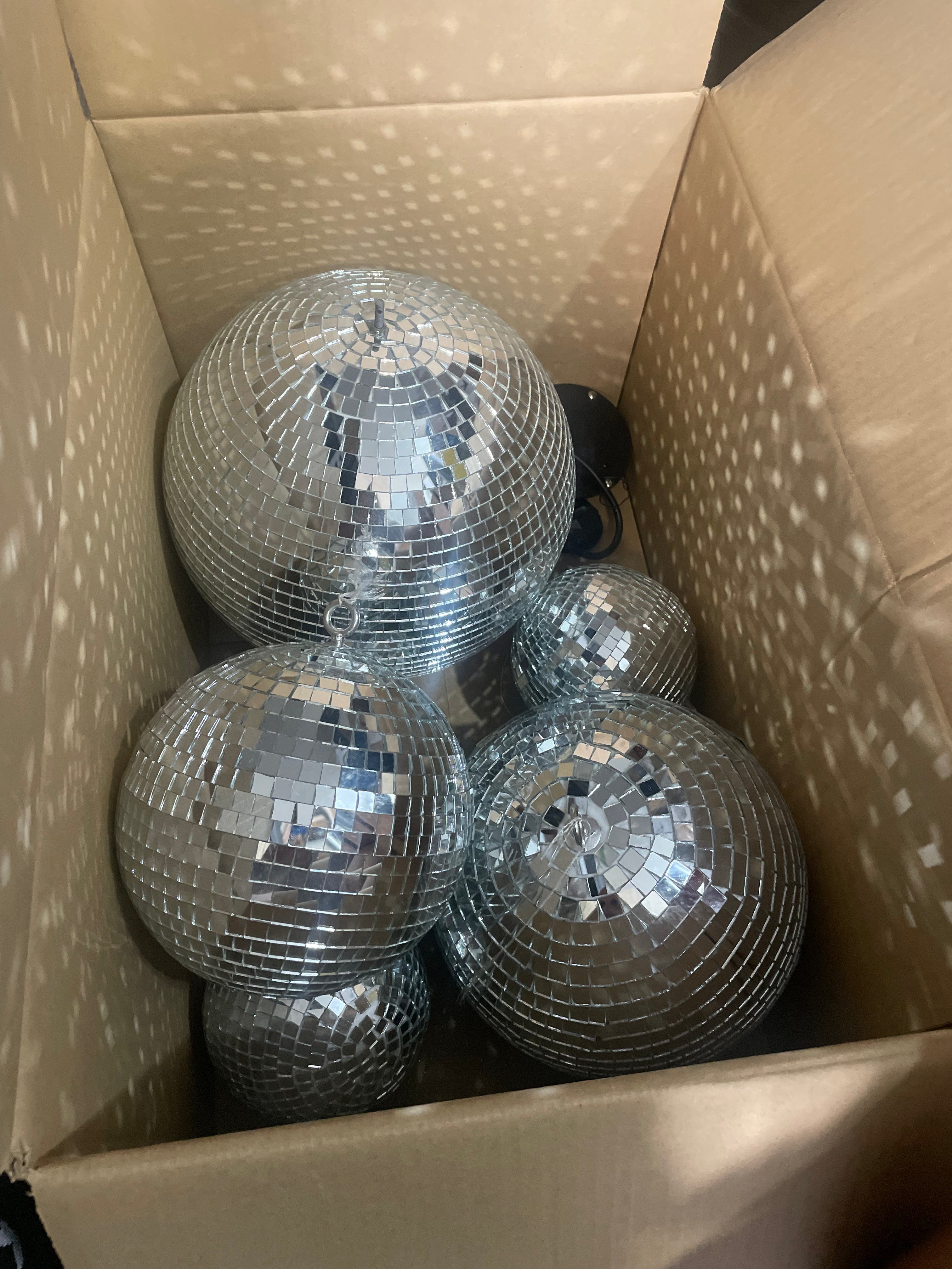 Large, Med, Small, Mini Disco Balls