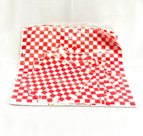 Red Checkered Hamburger Wrapper
