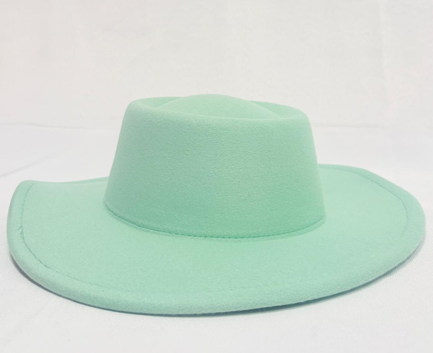 Plain Pastel Green Hat