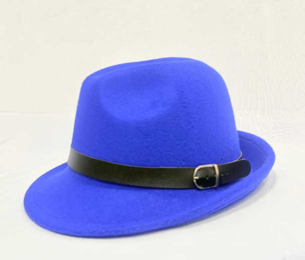 Blue Hat with Belt