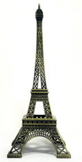 Gold Metal Eiffel Tower Statue