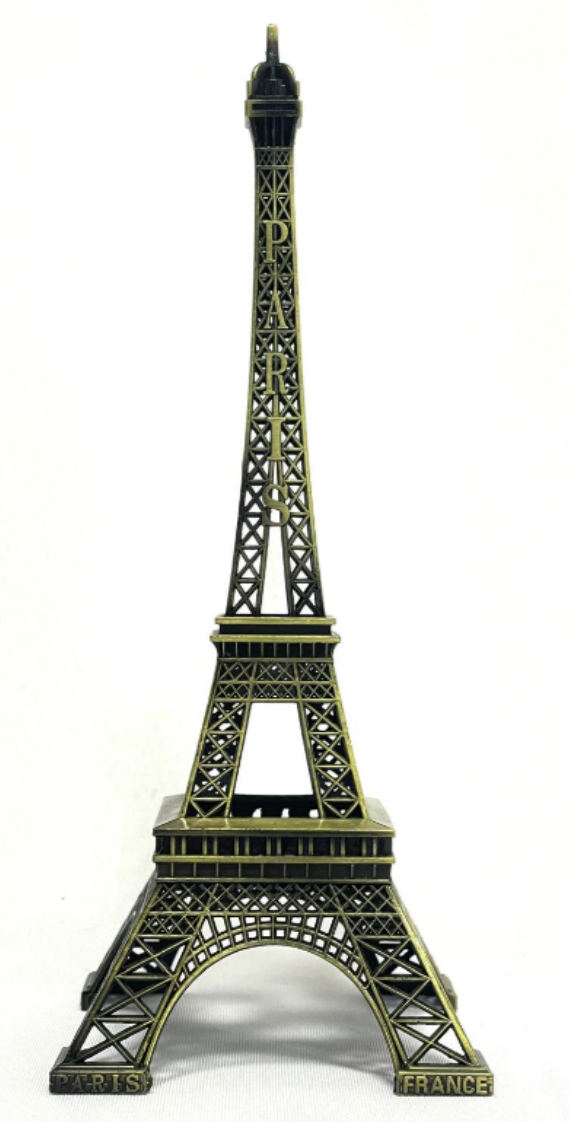 Gold Metal Eiffel Tower Statue