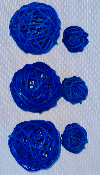 Dark Blue Rattan Balls