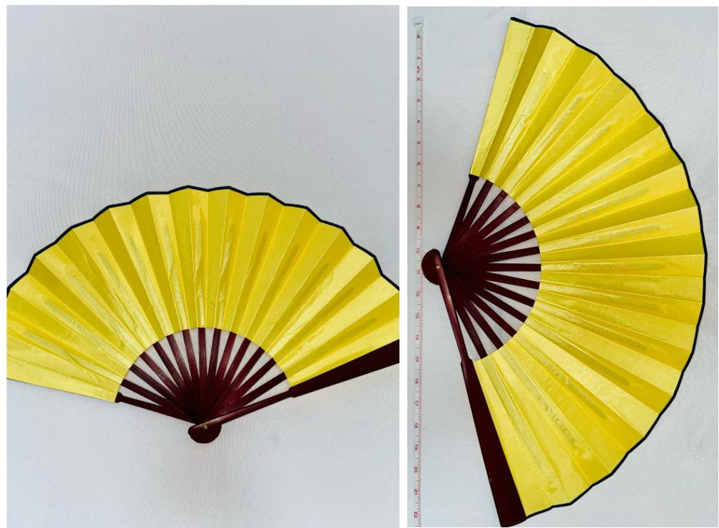 Yellow Chinese Folding Fan