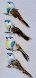 Artificial Blue Yellow Bird Props
