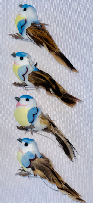 Artificial Blue Yellow Bird Props