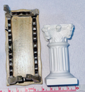 Miniature Roman Column & Wooden Plaque