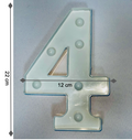 Number 4 LED Light