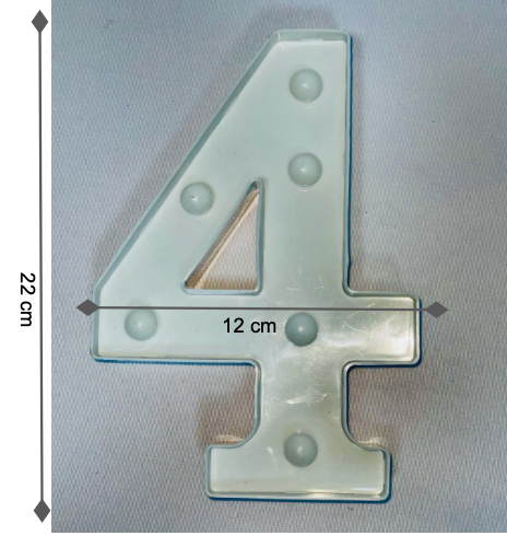 Number 4 LED Light
