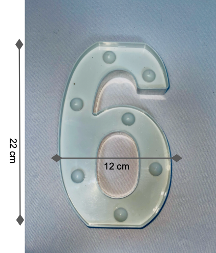 Number 6 Led Light