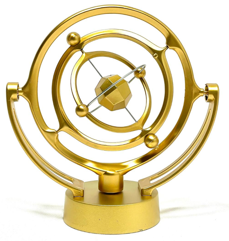 Spinnable Gold Galaxy Globe