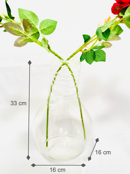 Big Bulb-like glass vase