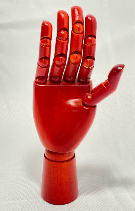Flexible Red Wooden hand