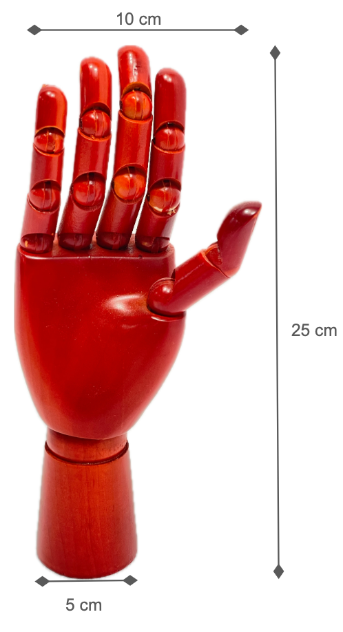 Flexible Red Wooden hand