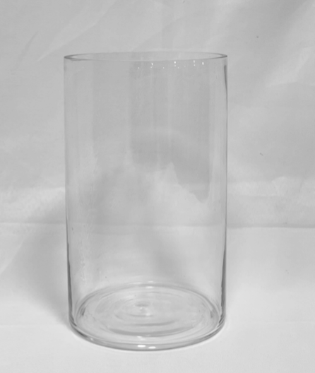 Clear glass cylinder vase
