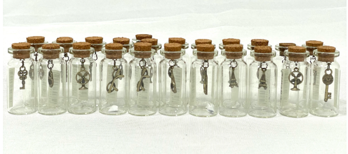10ml Small glass w/ mini cork bottle