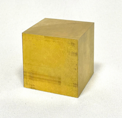 Brass Gold Cube