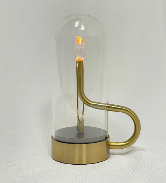 Gold Lighted Oil Lamp