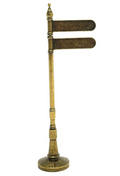 Dual Antique Brass Sign Post