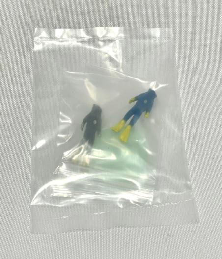 Miniature Scuba Diver Duo with Stand