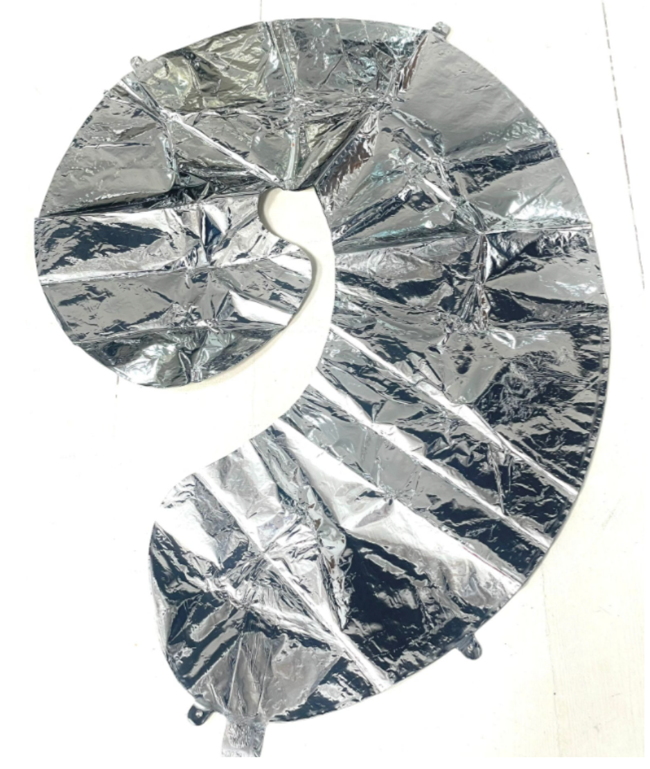 Silver Number 9 Balloon