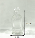 Clear Embossed Glass Vase