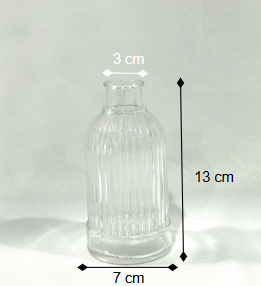 Clear Embossed Glass Vase