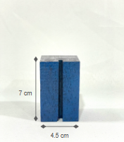Dark Blue Wooden Block with Slot in the Middle