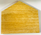 Tan House Shaped Wood Block