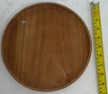 Brown Round Wood Tray