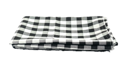 Checkered dinning cloth