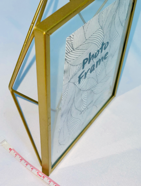 Gold Metal geometric Nordic Style Glass Photo Frame
