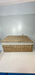 WOVEN BASKET WITH LID